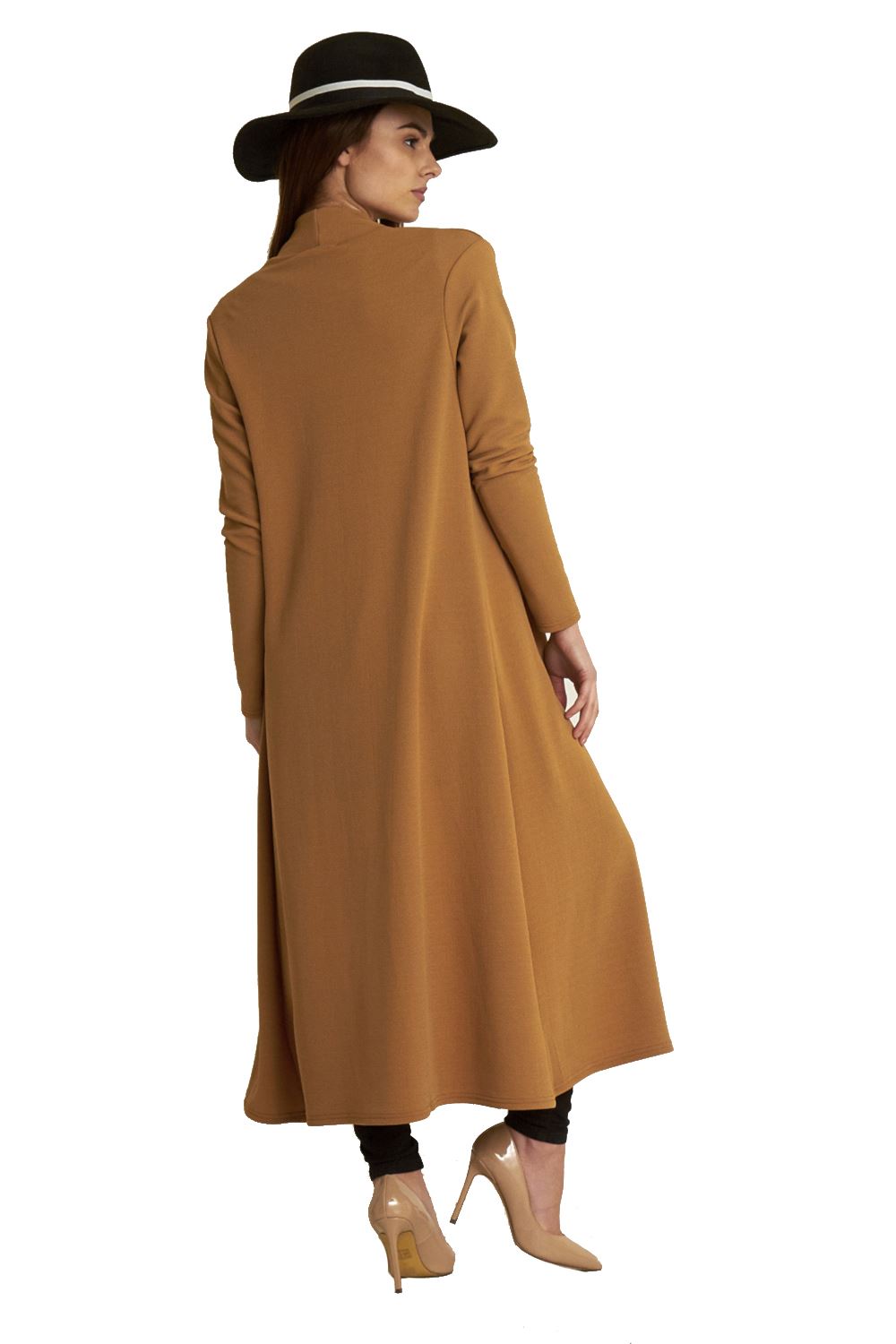 Plain Band Full Sleeves Oversize Baggy Open Front Duster Womens Cardigan - Picture 37 of 51