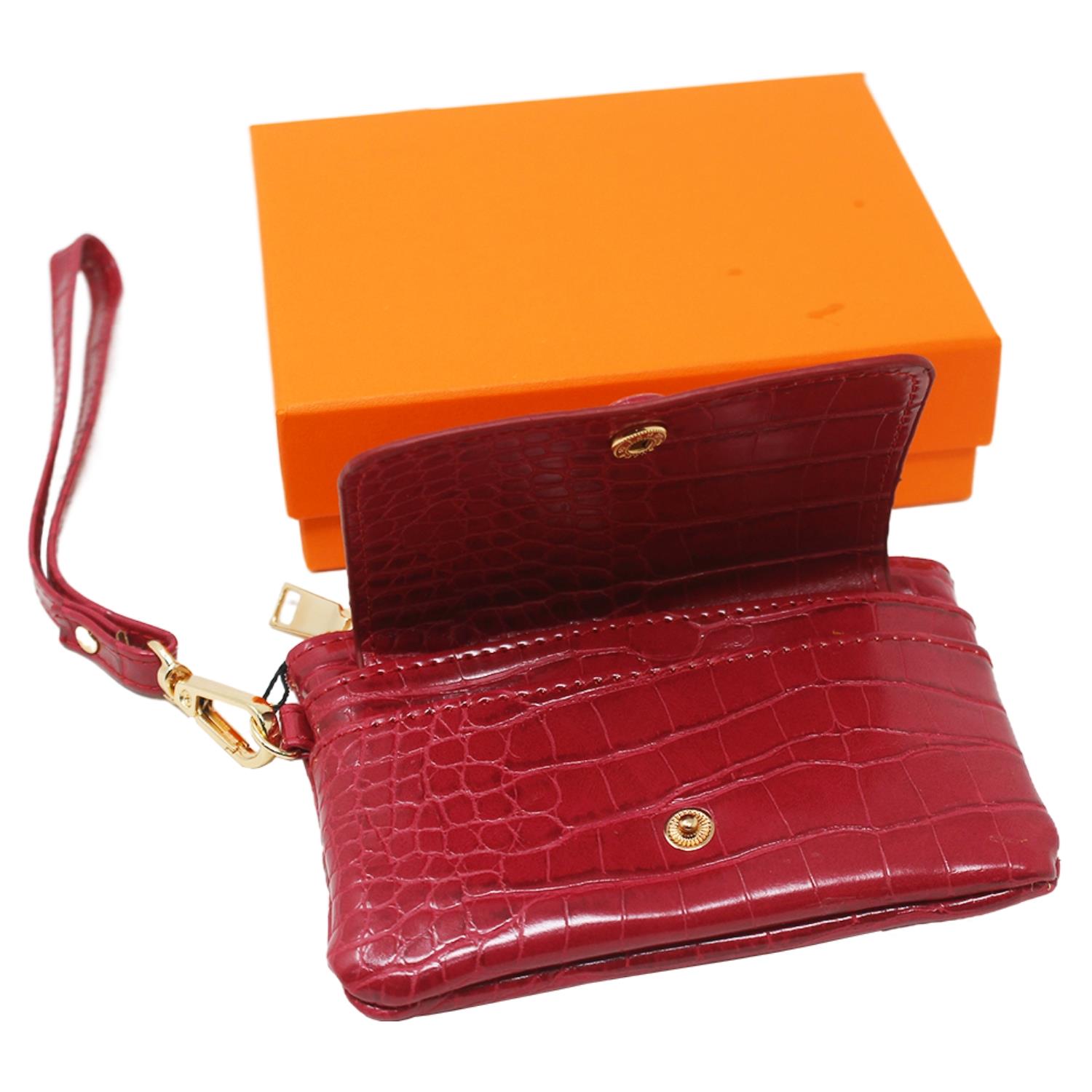 Stylish Womens Zipped Card Holder Pouch with Hand Strap Durable Everyday Wallet - Picture 25 of 29