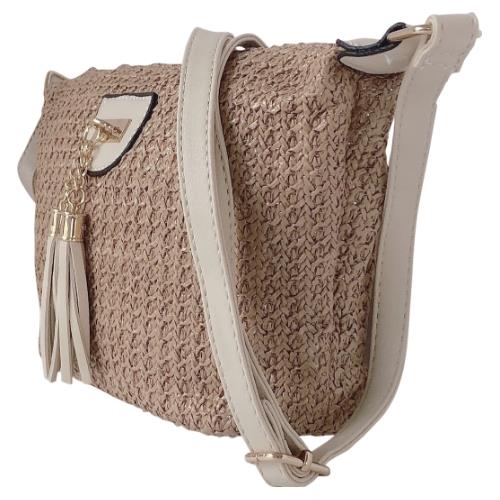 Ladies Boho Straw Crossbody Bag Lightweight Tote Woven Shoulder Purse Handbag - Picture 26 of 32
