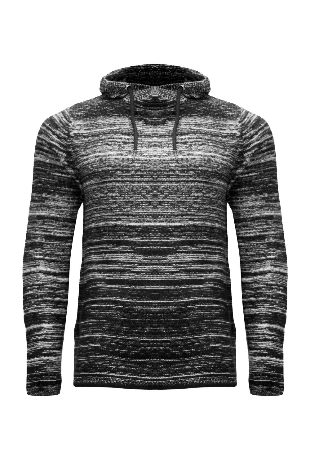 Mens Long Sleeve Winter Shawl Neck Knit Pullover Warm Sweater Outerwear Jumper - Picture 2 of 14