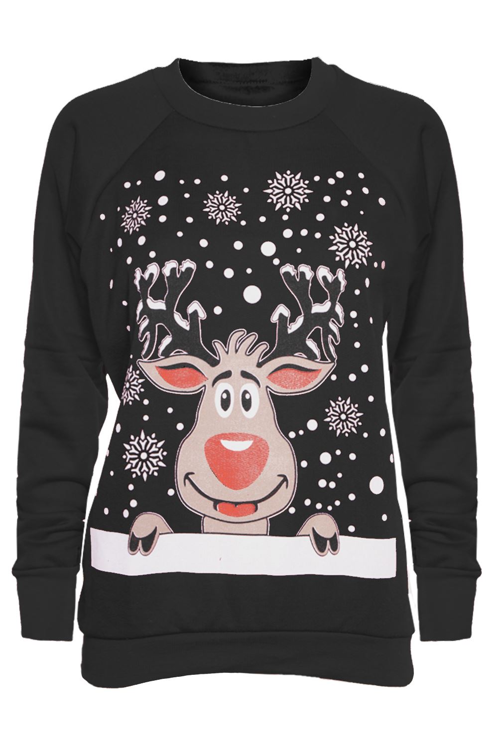 Womens Ladies Christmas Xmas Novelty Reindeer Knitted Sweater Jumper
