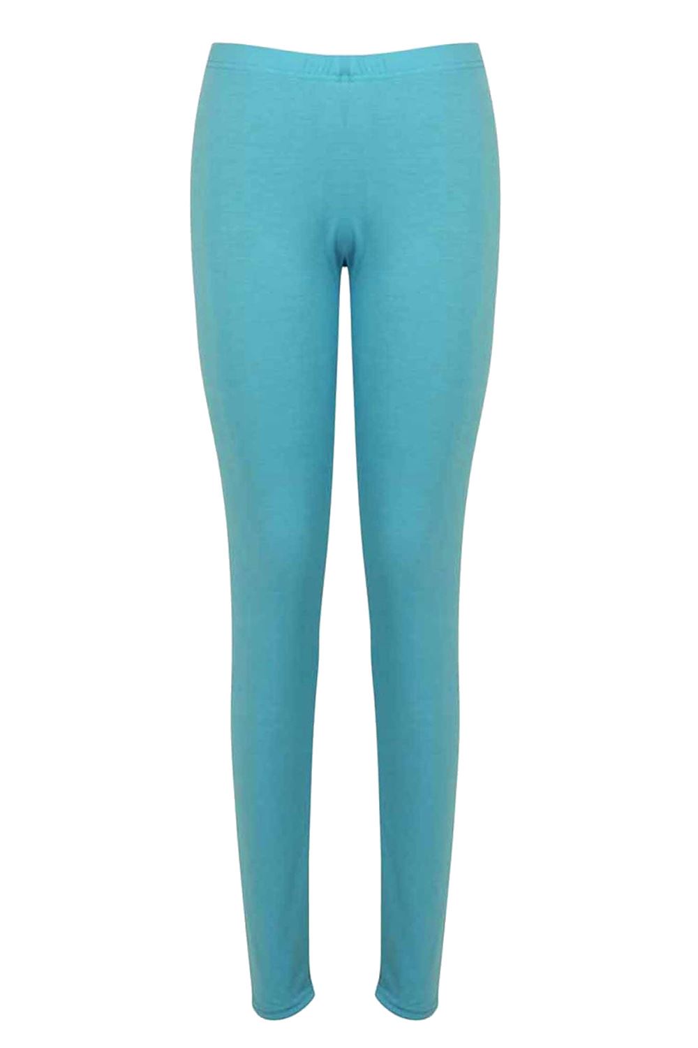 Womens Ladies Plain Basic Full Ankle Length Stretch Jeggings Leggings Trousers - Picture 151 of 196