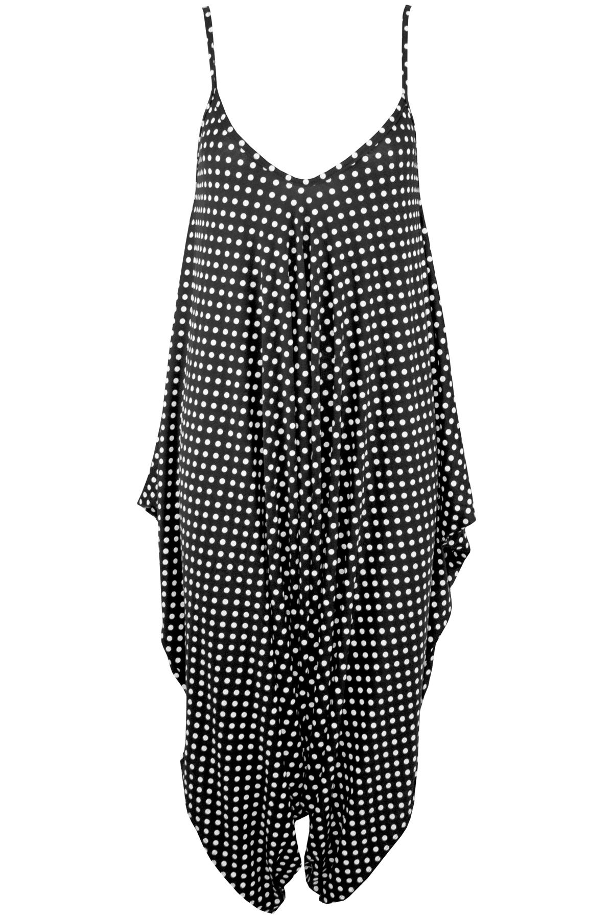 Women Ladies Stripes Lagenlook Italian Drape Baggy Harem Dress Playsuit Jumpsuit - Picture 2 of 41