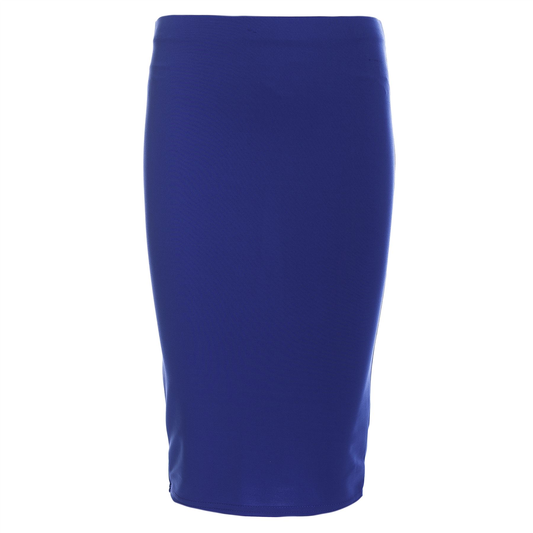 Ladies Women Jersey Stretchy Pencil Plain Elastic Office Bodycon Skirt Plus Size - Picture 54 of 64