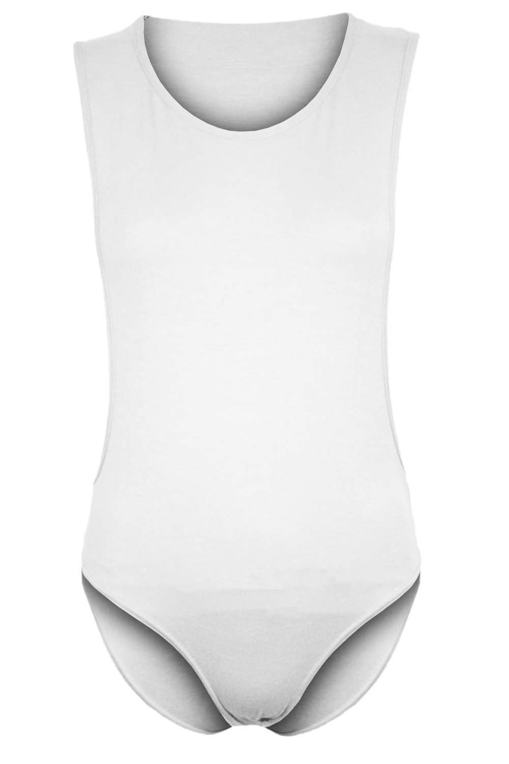 Womens Ladies Leotard Plain Casual Deep Plunge Side Scoop Neck Cut Out Bodysuit Womens Ladies Leotard Plain Casual Deep Plunge Side Scoop Neck Cut Out Bodysuit