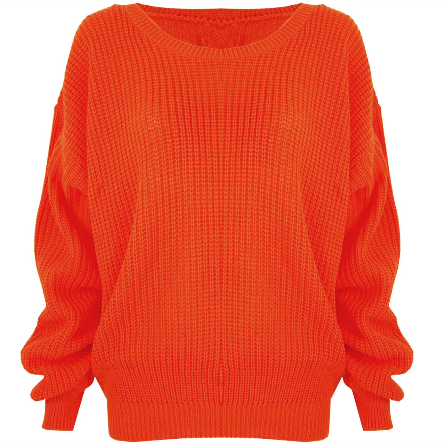 Womens Oversized Baggy Sweaters Ladies Chunky Knitted Jumper Tops Plus