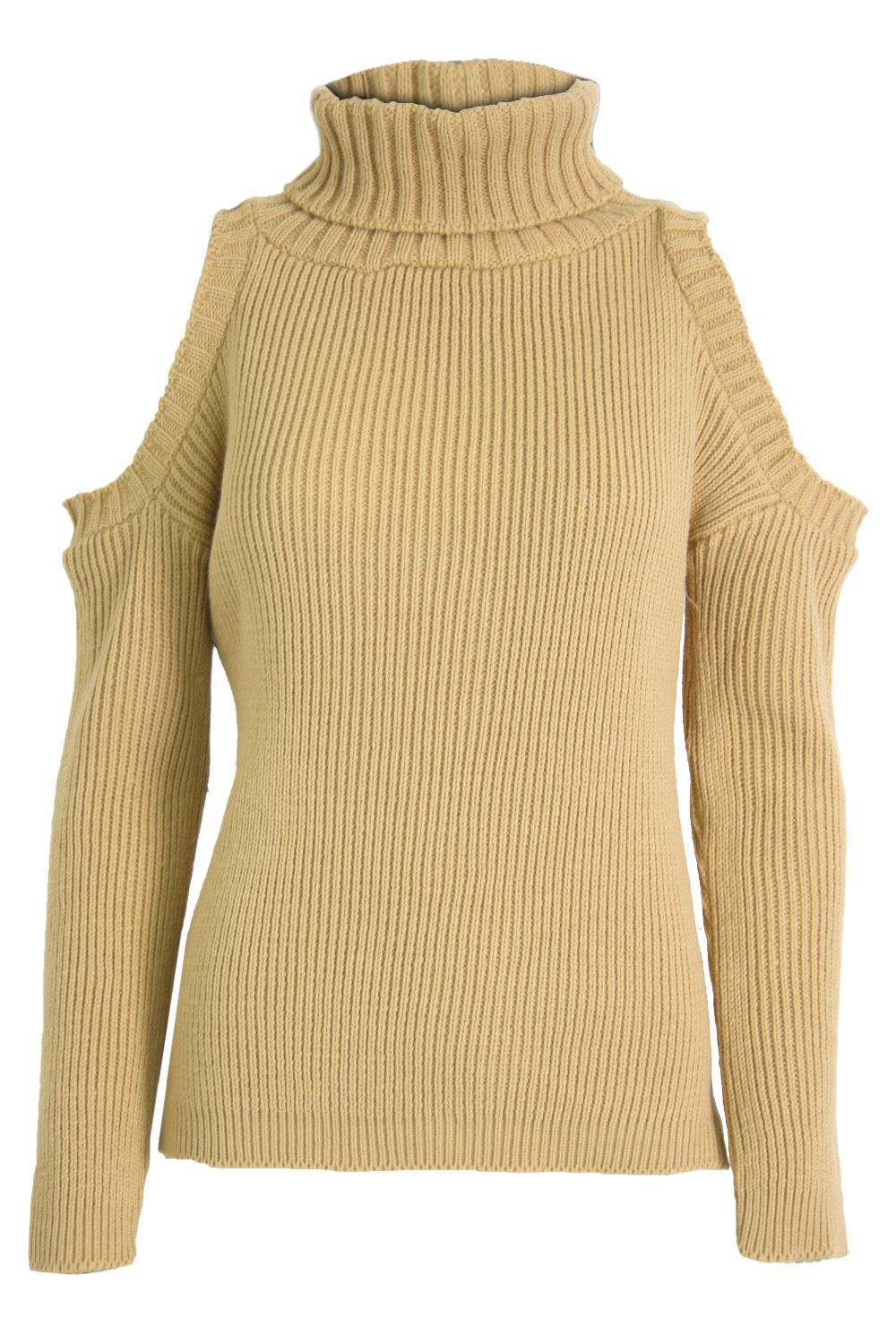 Womens Ladies Polo Turtle High Neck Chunky Cable Knitted Pullover Long Jumper - Picture 10 of 62