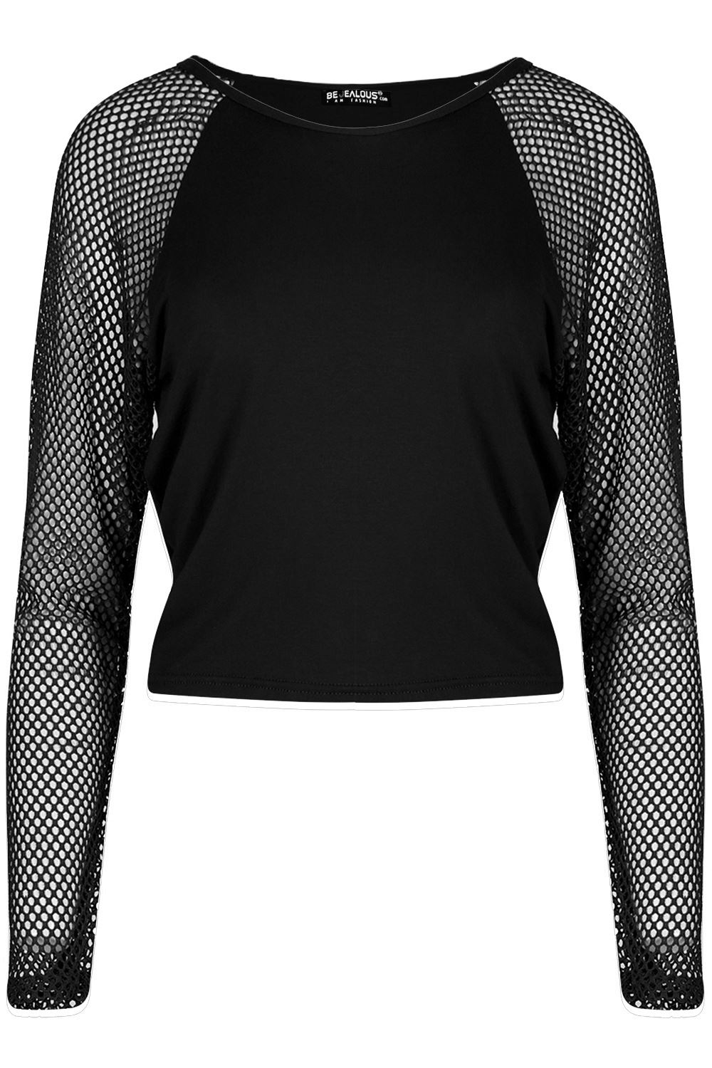 net black top full sleeves