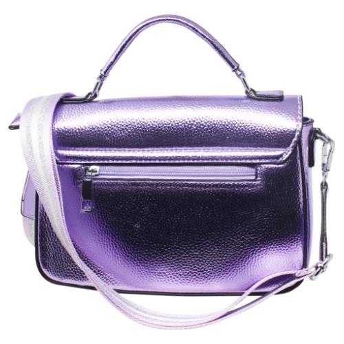 Chic Ladies Metallic Satchel Bag with Adjustable Crossbody Strap, Small Purse - Picture 20 of 32