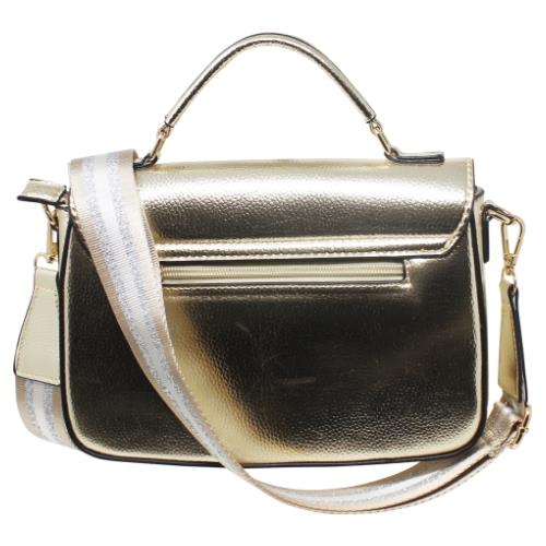 Chic Ladies Metallic Satchel Bag with Adjustable Crossbody Strap, Small Purse - Picture 11 of 32