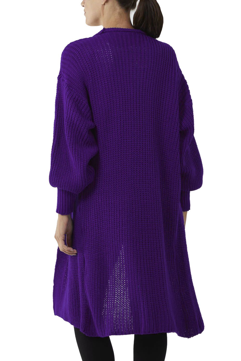 Ladies Cable Knitted Long Sleeve Warm Womens Open Front Chunky Oversize Cardigan - Picture 29 of 36