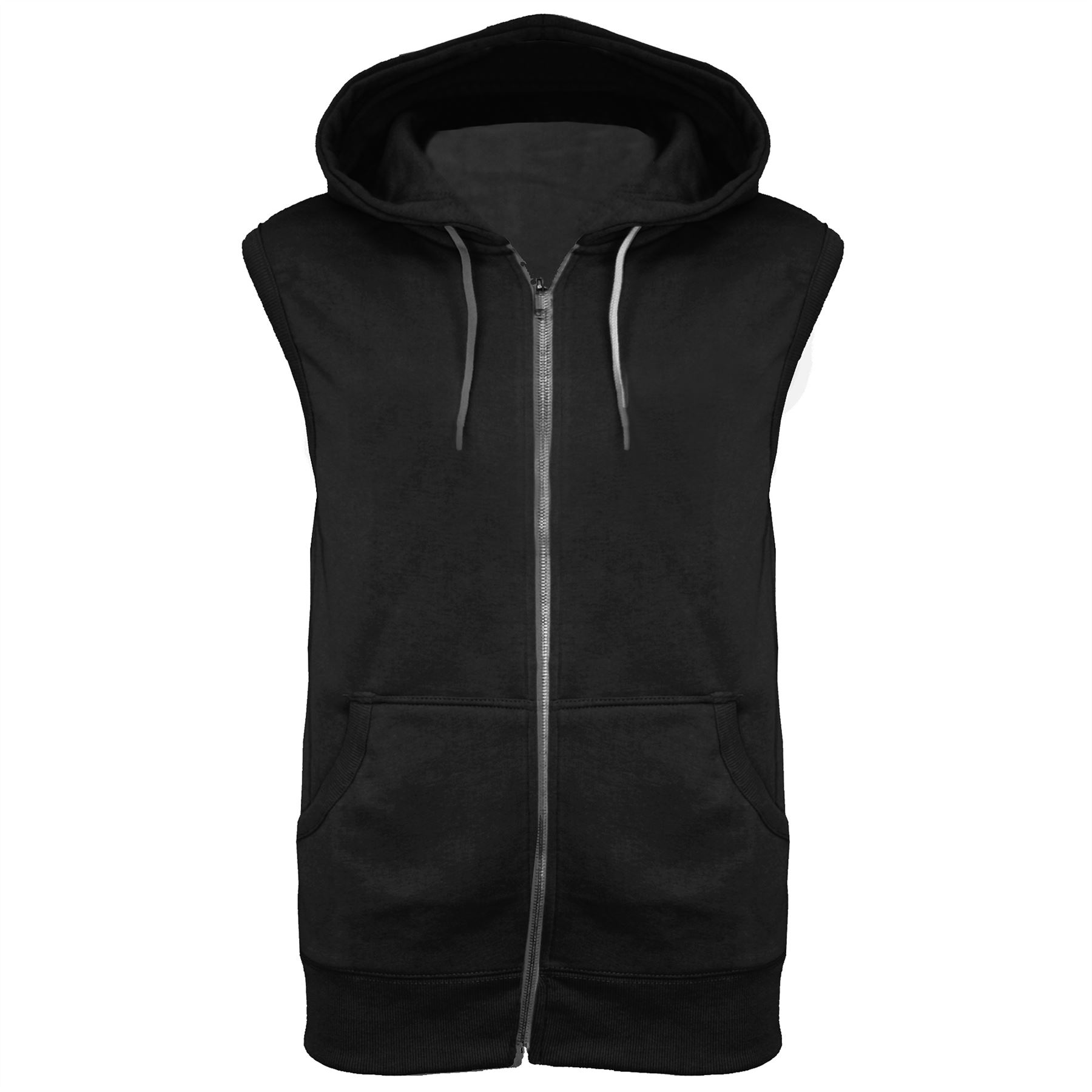 NOROZE Kids Sleeveless Hoodie Gilet - Zip Up Vest For Boys & Girls Age 7-13, Soft Stretchy Material