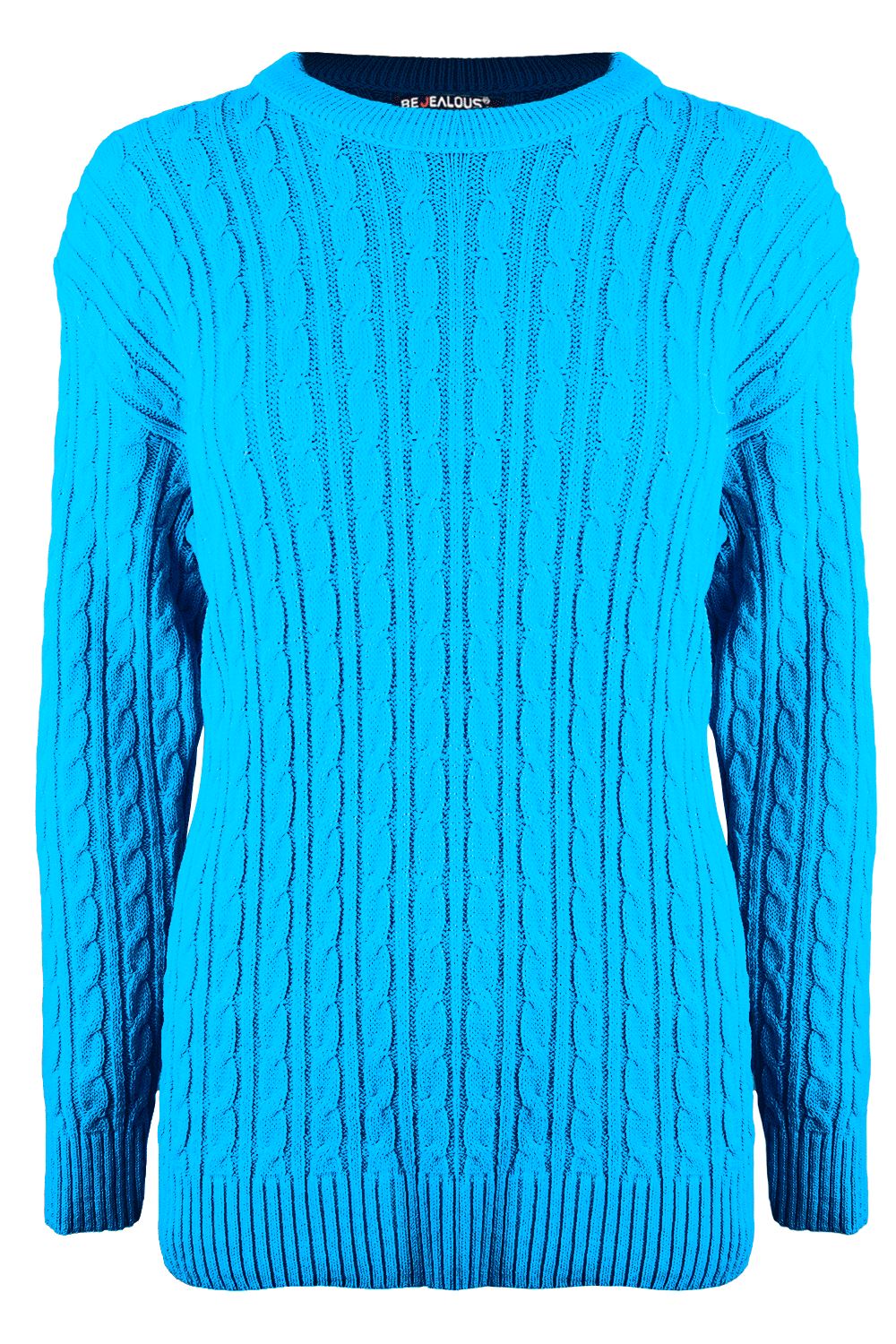 Womens Long Sleeves Ladies Oversized Cable Knitted Chunky Loose Fit Jumper Top