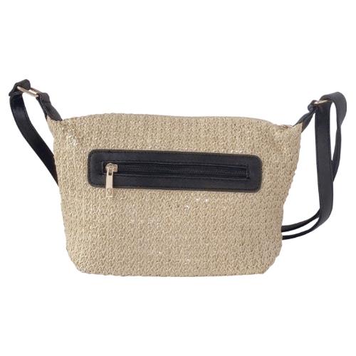 Ladies Boho Straw Crossbody Bag Lightweight Tote Woven Shoulder Purse Handbag - Picture 4 of 32