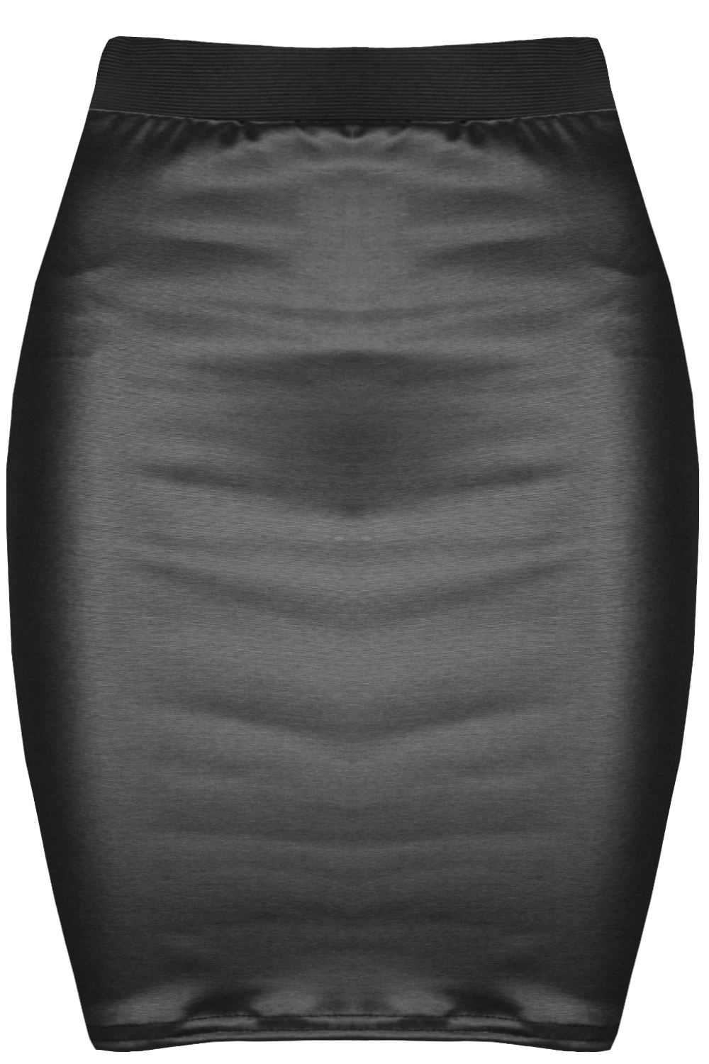 Womens Ladies Dogtooth Print PVC Faux Leather PU Bodycon Short Mini Tube Skirt