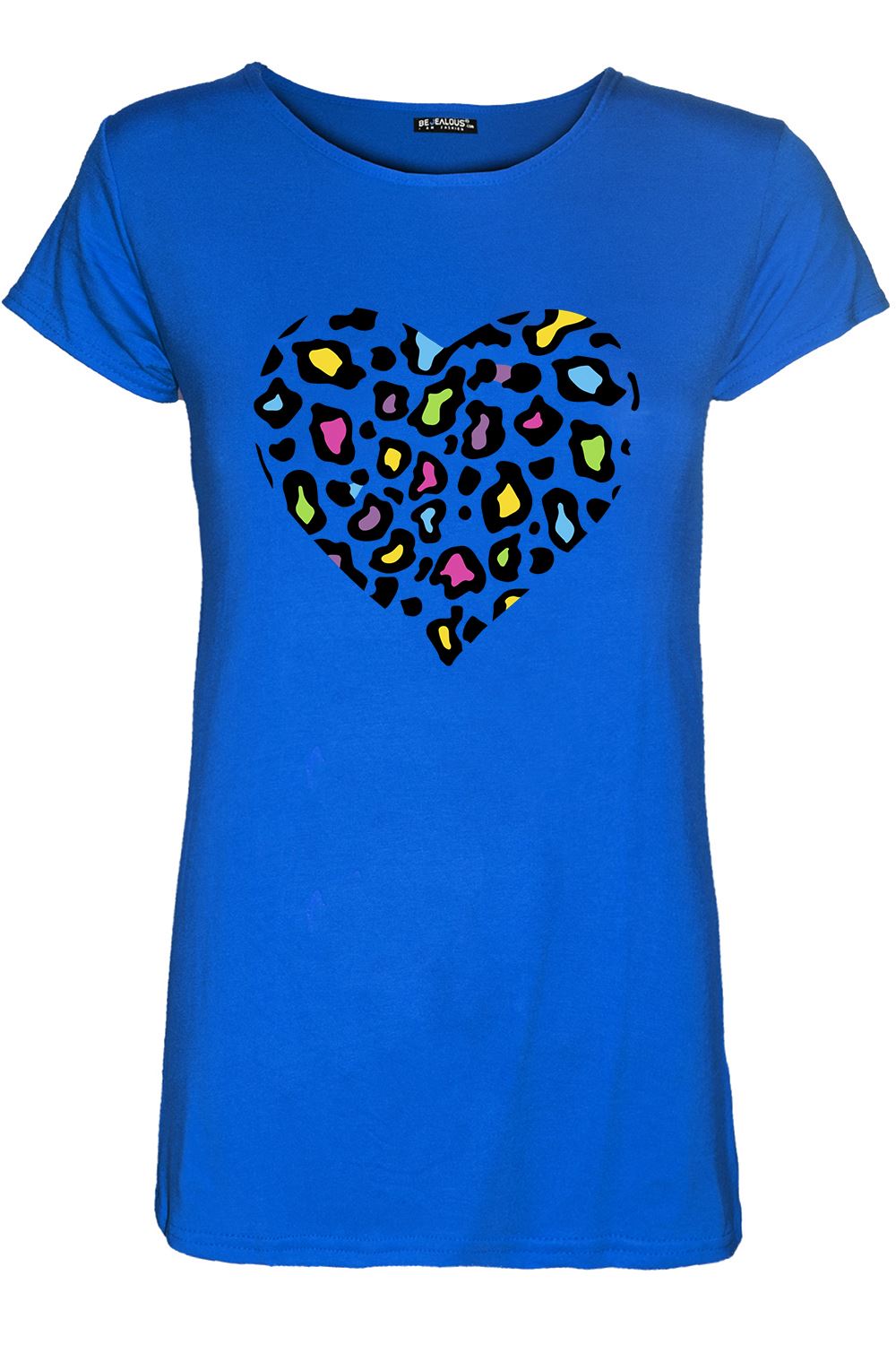 Ladies Women Animal Print Cap Sleeve Summer Casual Basic Baggy Basic T Shirt Top - Picture 4 of 26
