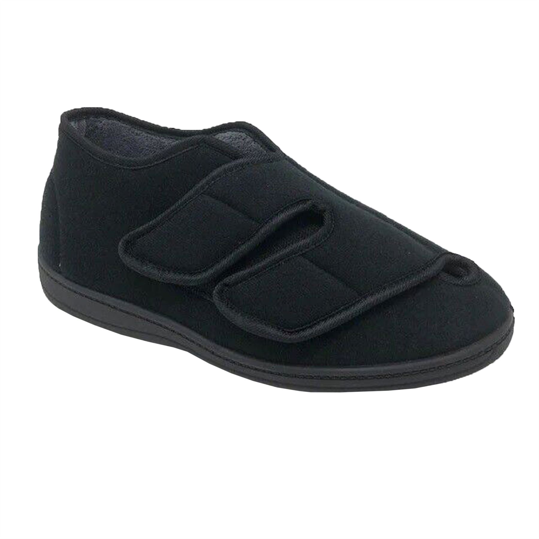 Mens Extra EEE Fit Wide Opening Diabetic Orthopaedic House Hard Sole Slippers - Picture 8 of 20