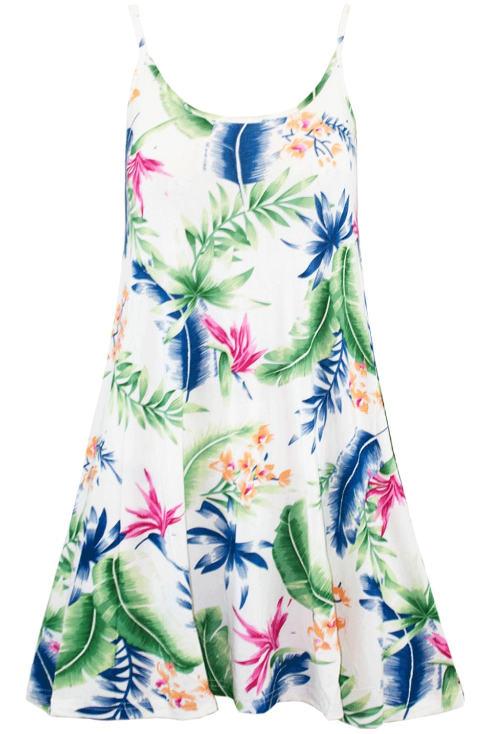 Ladies Sleeveless Camisole Womens Floaty Flare Strappy Skater Swing Dress - Picture 44 of 55