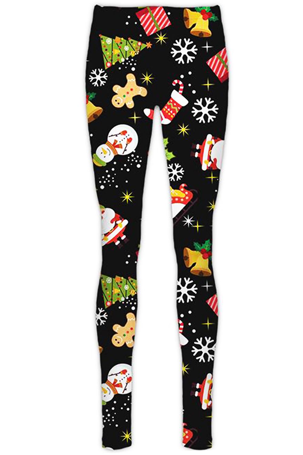 Ladies Womens Xmas Santa Reindeer Tartan Christmas Candy Stick Jeggings Leggings - Picture 14 of 40