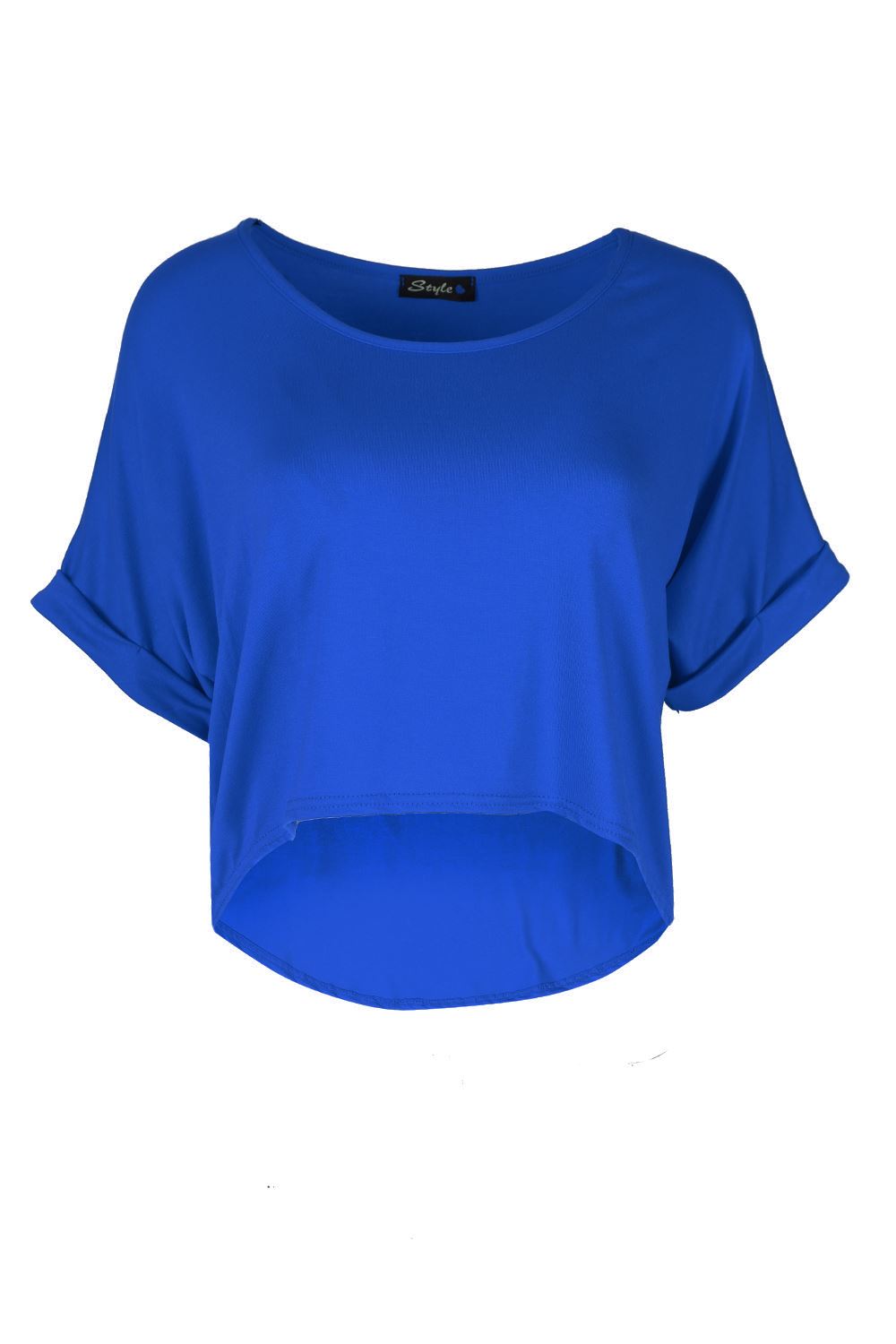 Ladies Dip Hem High Low Cropped Top 