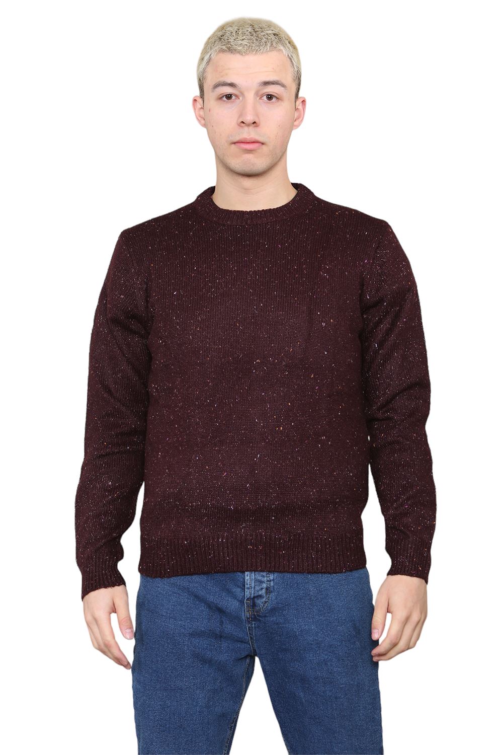Mens Pullover Winter Warm Knitted Long Sleeve Outerwear Jumper Sweater Top UK - Picture 2 of 7