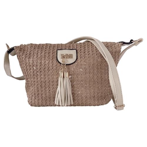 Ladies Boho Straw Crossbody Bag Lightweight Tote Woven Shoulder Purse Handbag - Picture 27 of 32