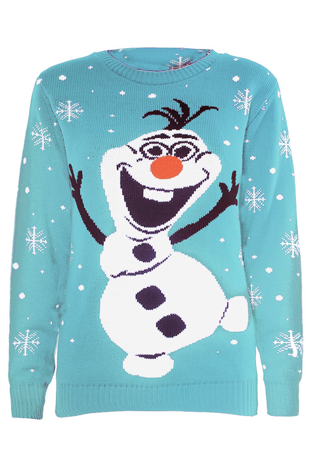 Womens Novelty Rudolf Olaf Ladies Frozen Knit Christmas Sweater Jumper Plus S...