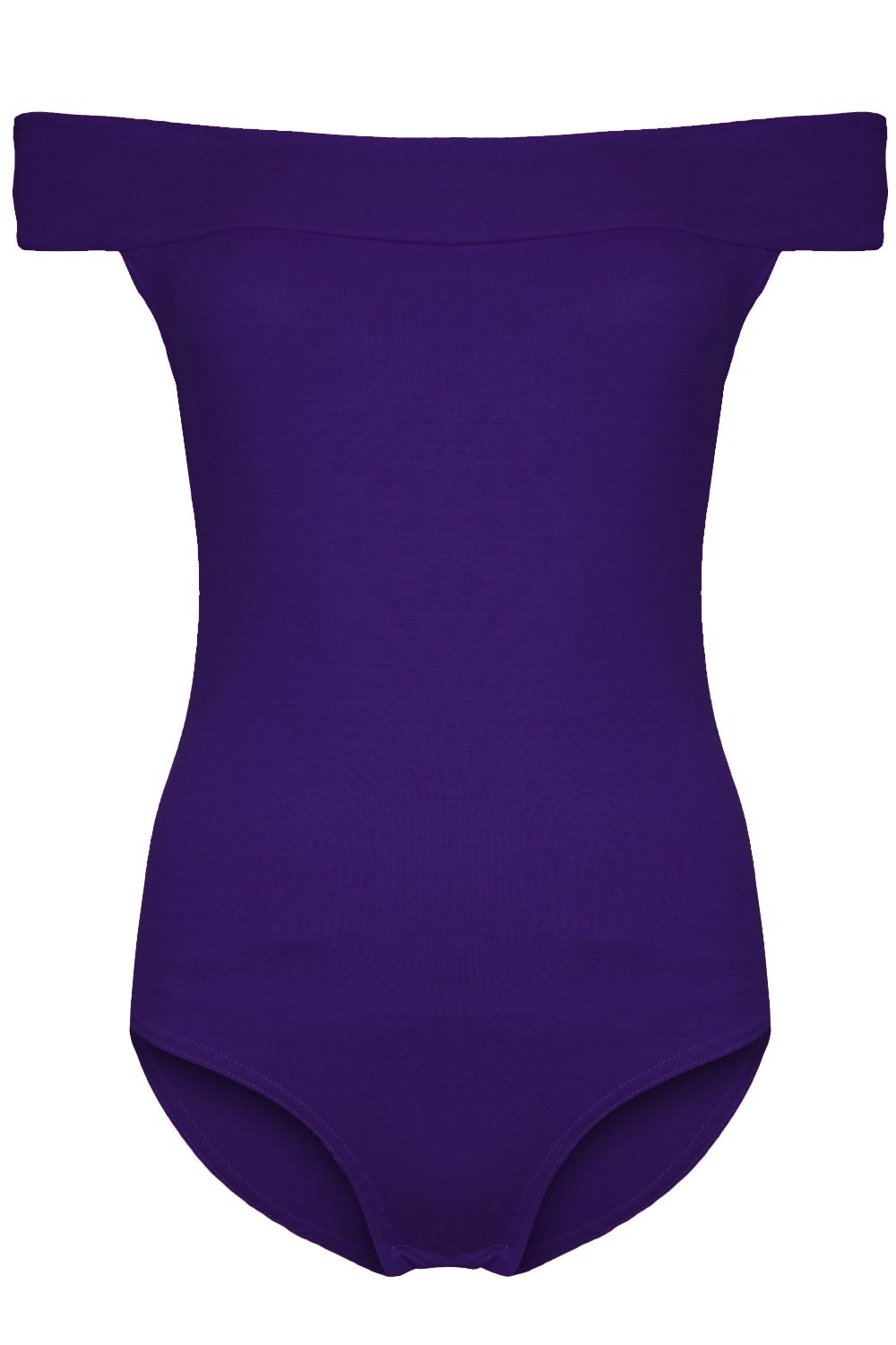 Womens Ladies Plain Jersey Long Sleeves Stretchy Leotard Bodysuit Top Plus Sizes - Picture 27 of 53