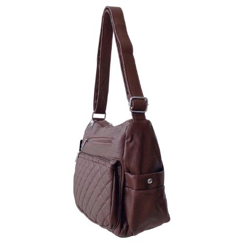 Womens Crossbody Handbag Ladies Quilted Shoulder Bag Multiple Zips Lightweight - Picture 15 of 28
