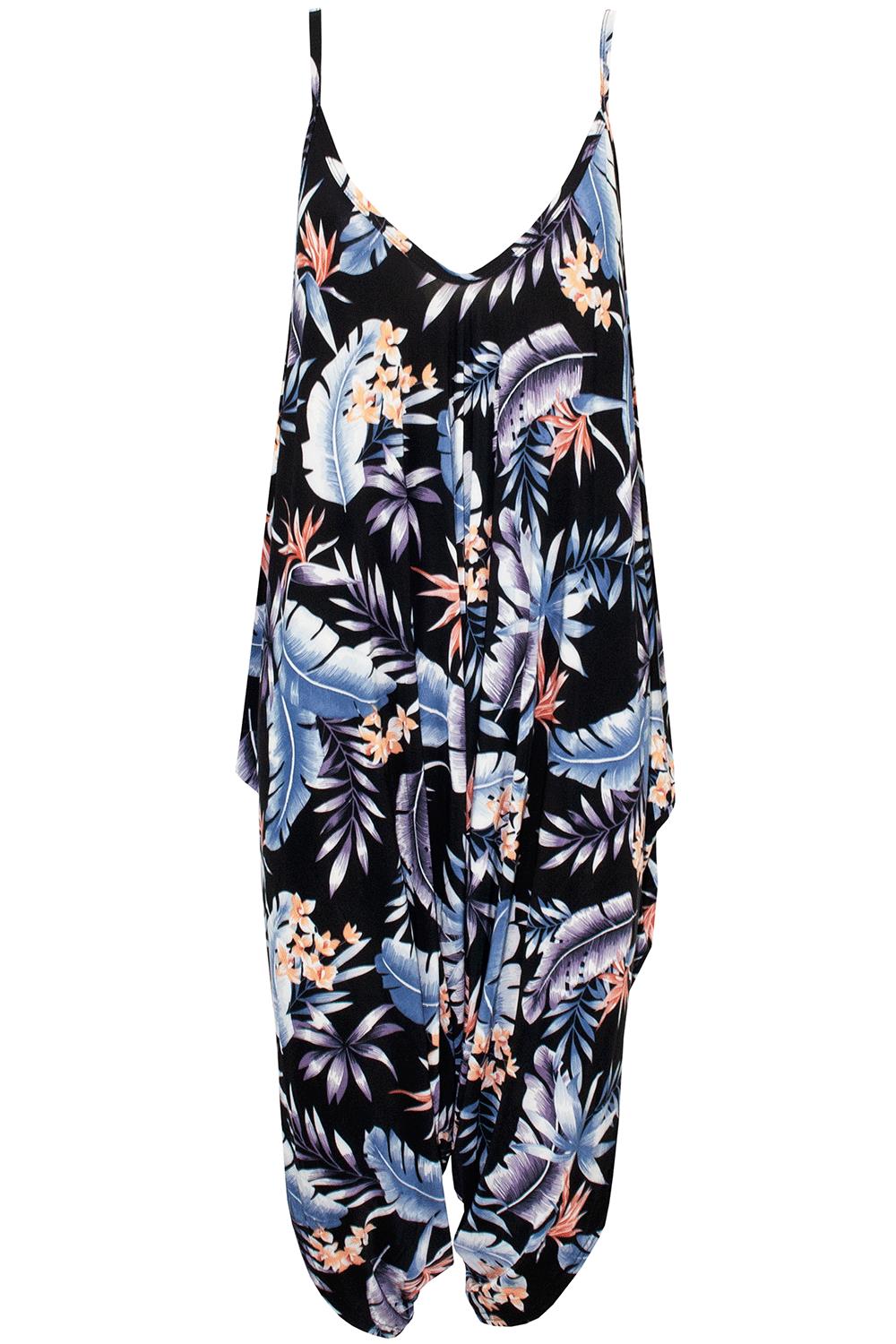 Women Ladies Stripes Lagenlook Italian Drape Baggy Harem Dress Playsuit Jumpsuit - Picture 40 of 41