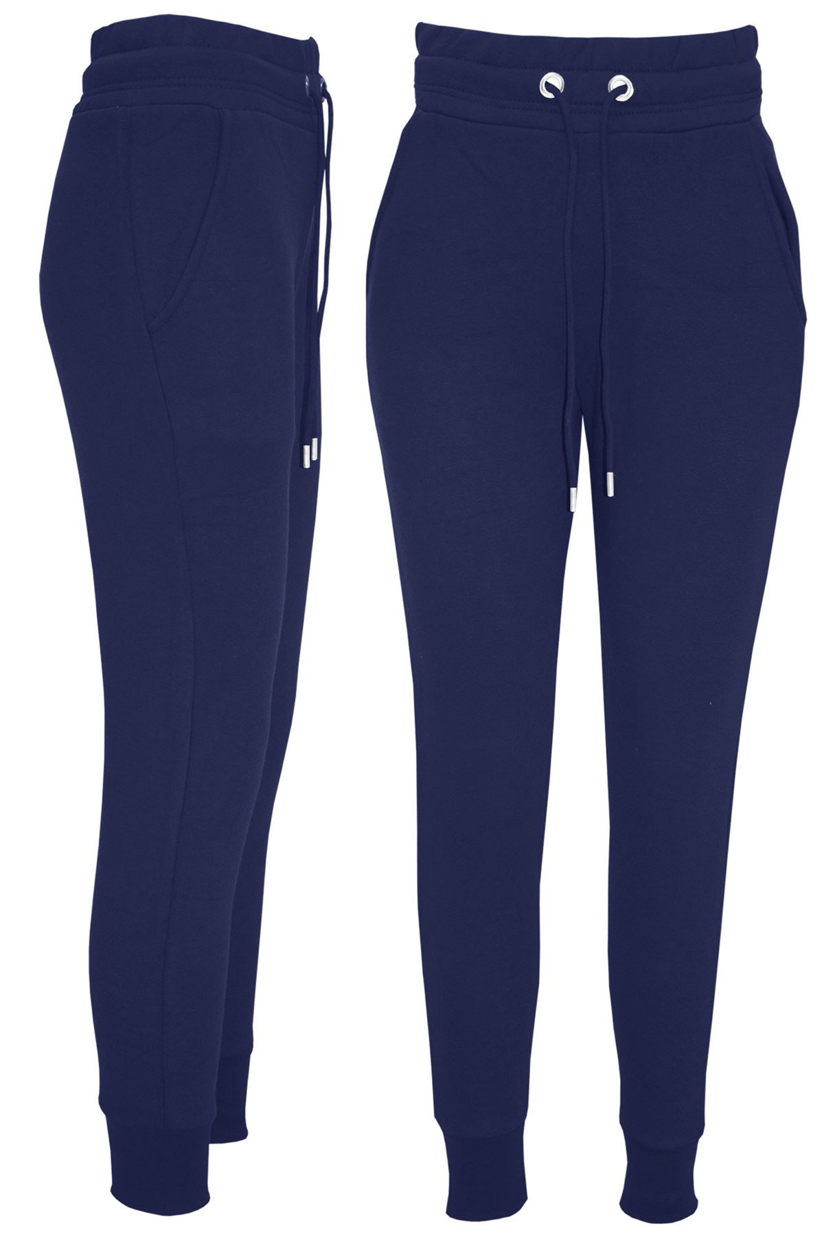 Damen Frauen Fleece Hose Slim Hose Gerippt Elastisch Hohe Taille Unterteil Hose - Bild 36 von 63