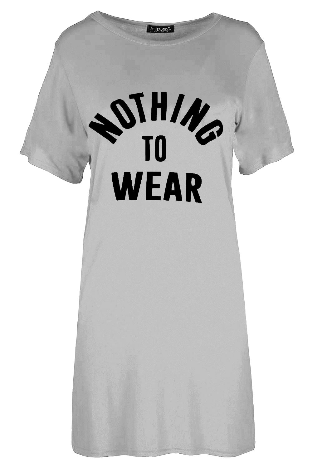 Womens Ladies Nothing to wear Baggy Oversize Round Neck Tunic T Shirt Mini Dress - Picture 35 of 42