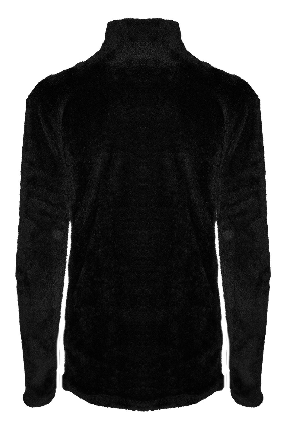Womens Ladies Turtle Cowl Neck Fluffy Faux Fur Long Sleeve Baggy Fleece Jumper - Picture 4 of 22