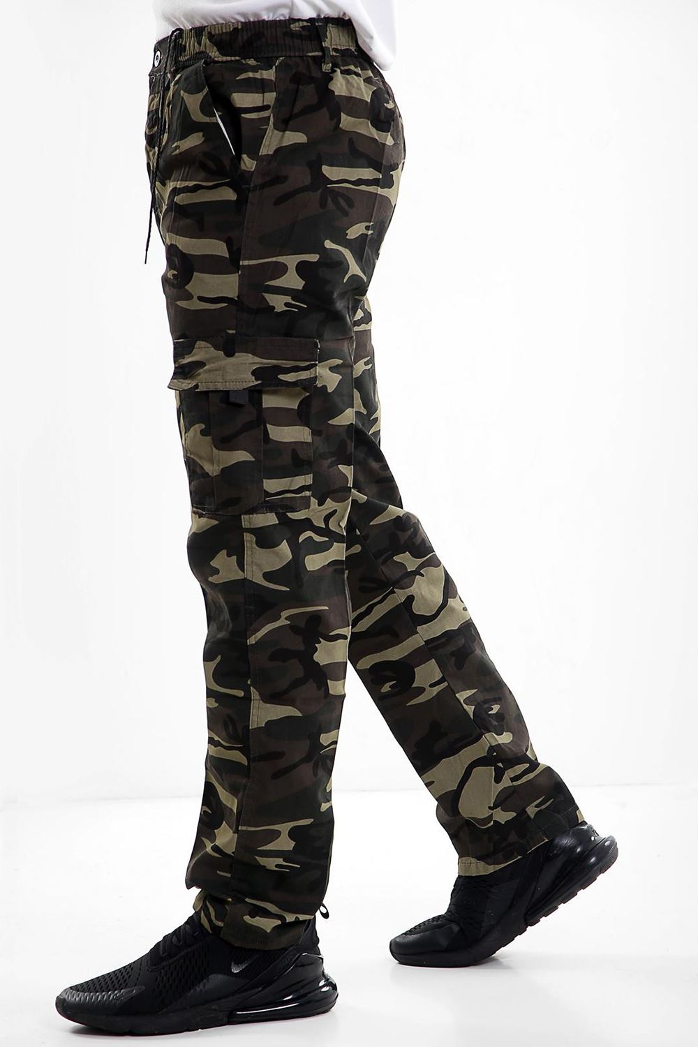 New Mens Army Cargo Camo Combat Military Camouflage Print Pants Casual