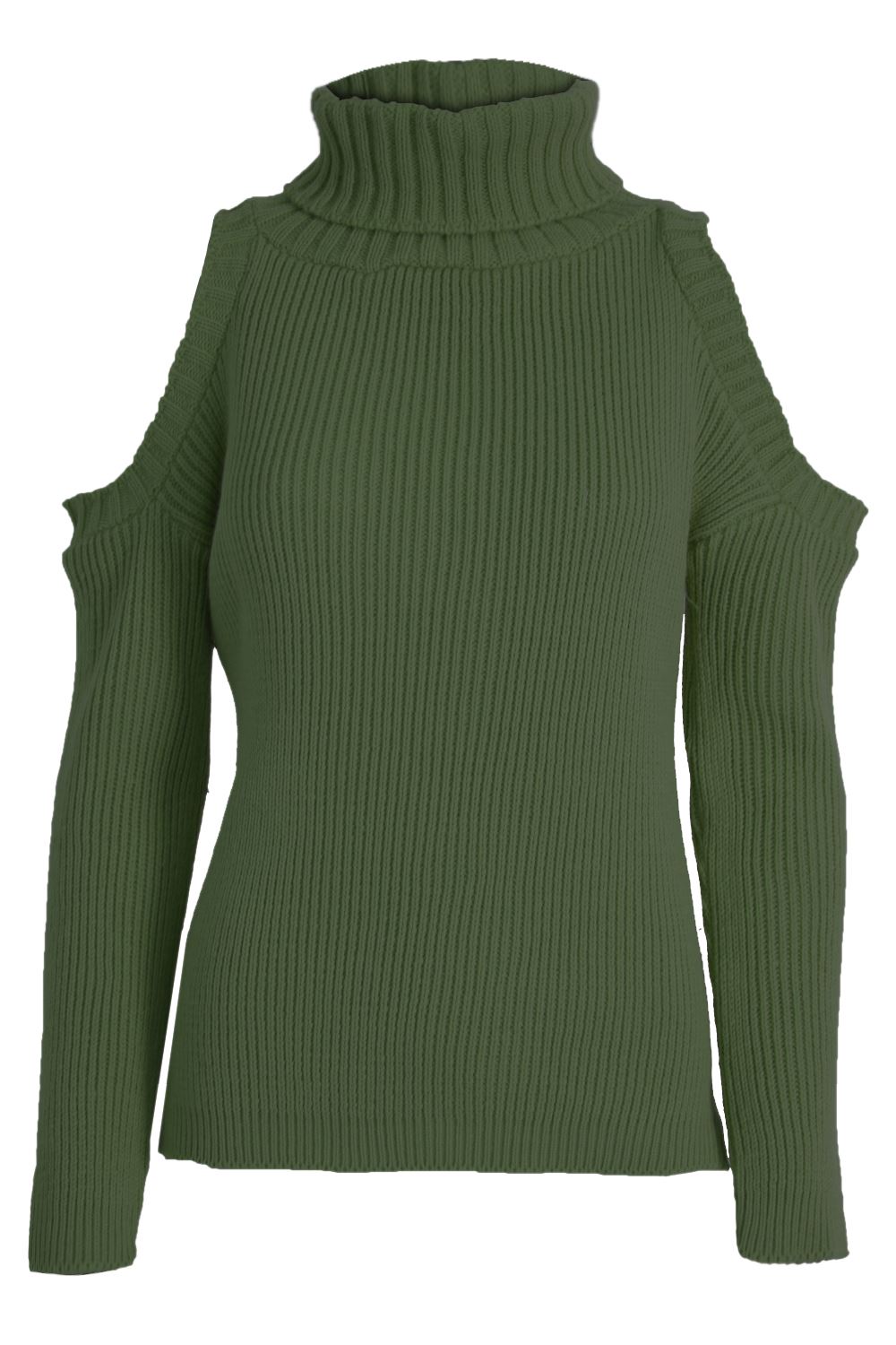 Womens Ladies Polo Turtle High Neck Chunky Cable Knitted Pullover Long Jumper - Picture 12 of 62