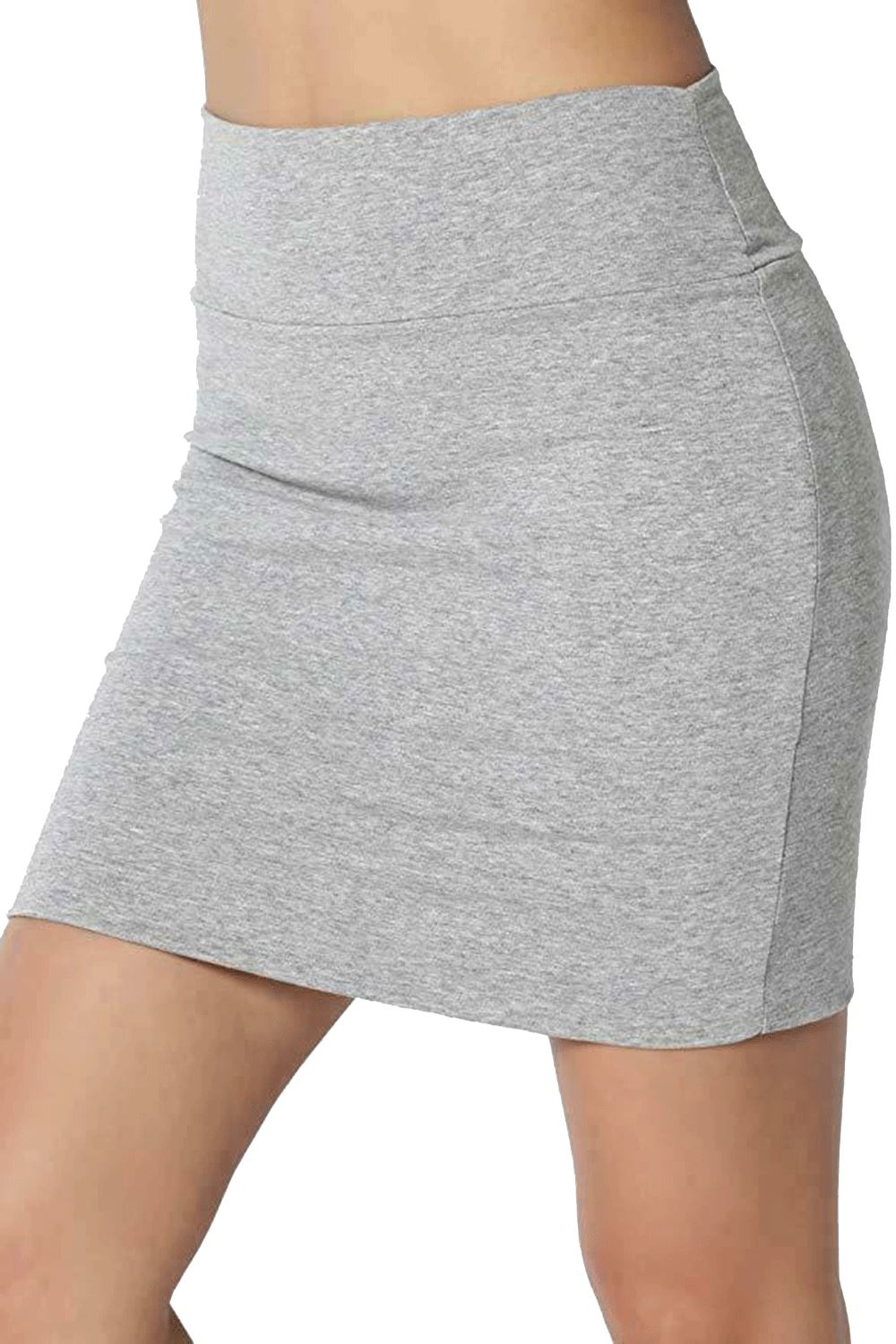 Ladies Womens High Waisted Stretch Pencil Elasticated Bandage Bodycon Mini Skirt - Picture 10 of 13