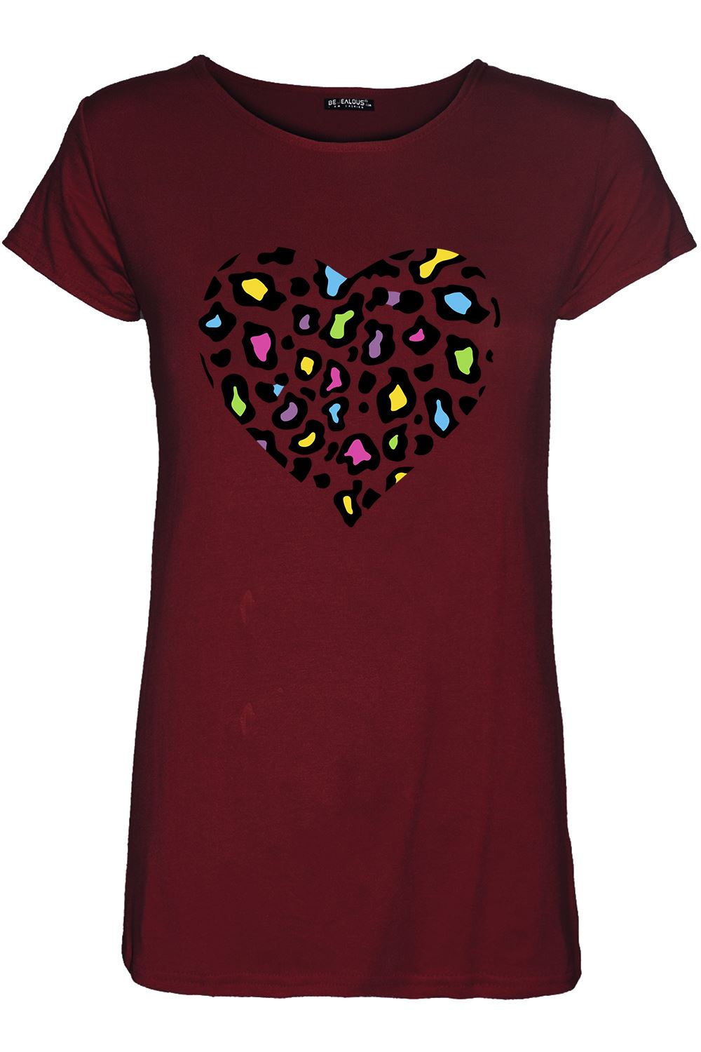 Ladies Women Animal Print Cap Sleeve Summer Casual Basic Baggy Basic T Shirt Top - Picture 3 of 26