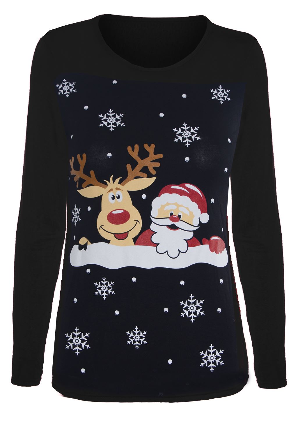 Womens Christmas T Shirt Ladies Xmas Tree Bell Present Gift Snowman Reindeer Top - Picture 78 of 84