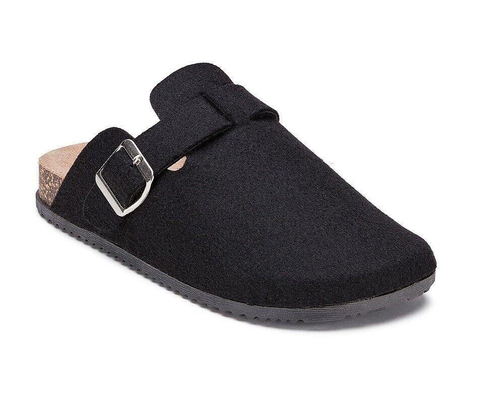 SAOLA Zoccoli donna mulo ciabatte donna feltro caldo suola rigida slip on scarpe ciabatte