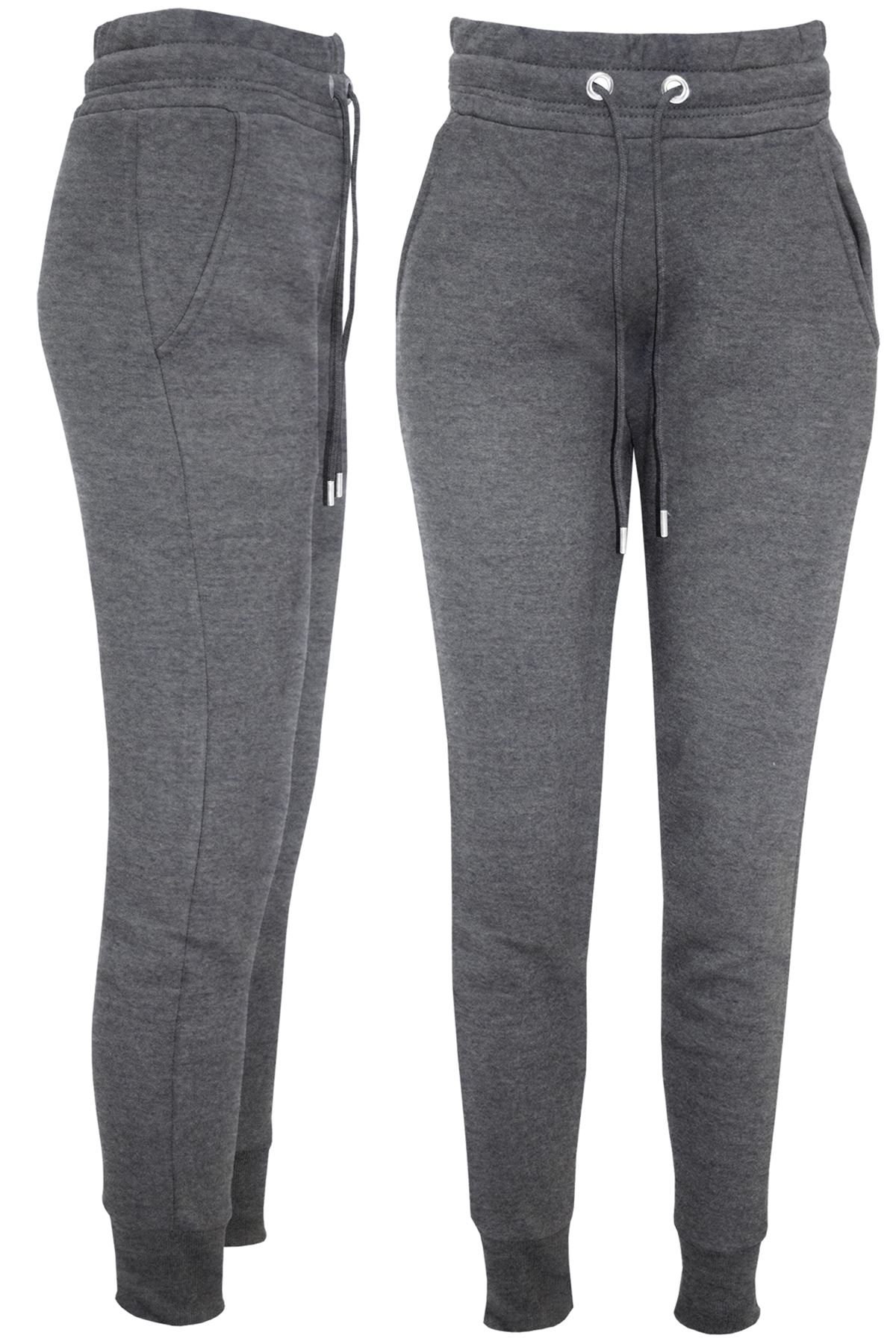 Damen Frauen Fleece Hose Slim Hose Gerippt Elastisch Hohe Taille Unterteil Hose - Bild 30 von 63