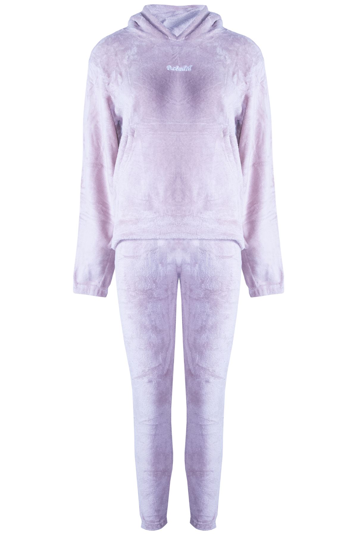Womens Ladies Long Sleeve Faux Fur Oversized Hoodie Tracksuit Fleece Loungewear - Picture 6 of 13