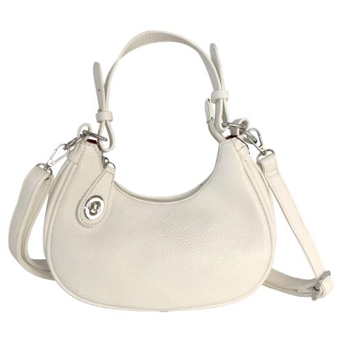 Turn-Lock Handle Ladies Shoulder Bag Faux Leather Tote Crossbody Purse Handbag - Picture 5 of 25