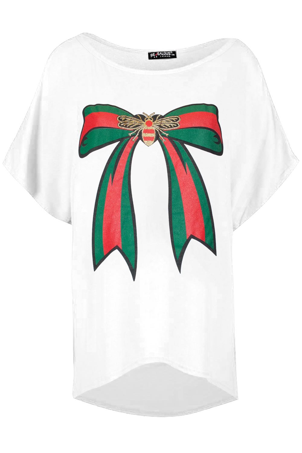 Ladies Los Angeles Off Shoulder Bardot Baggy T Shirt Women Batwing Lagenlook Top - Picture 50 of 65