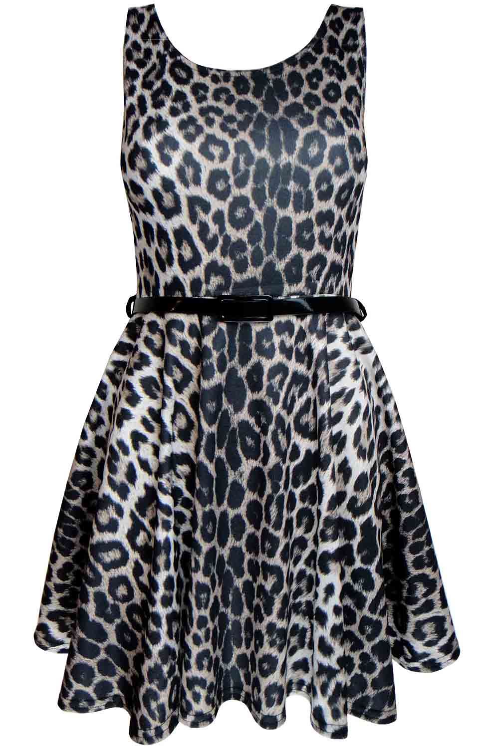 Womens Sleeveless Flared Franki Party Ladies Plus Size Skater Dress Top 16-26 - Picture 18 of 35