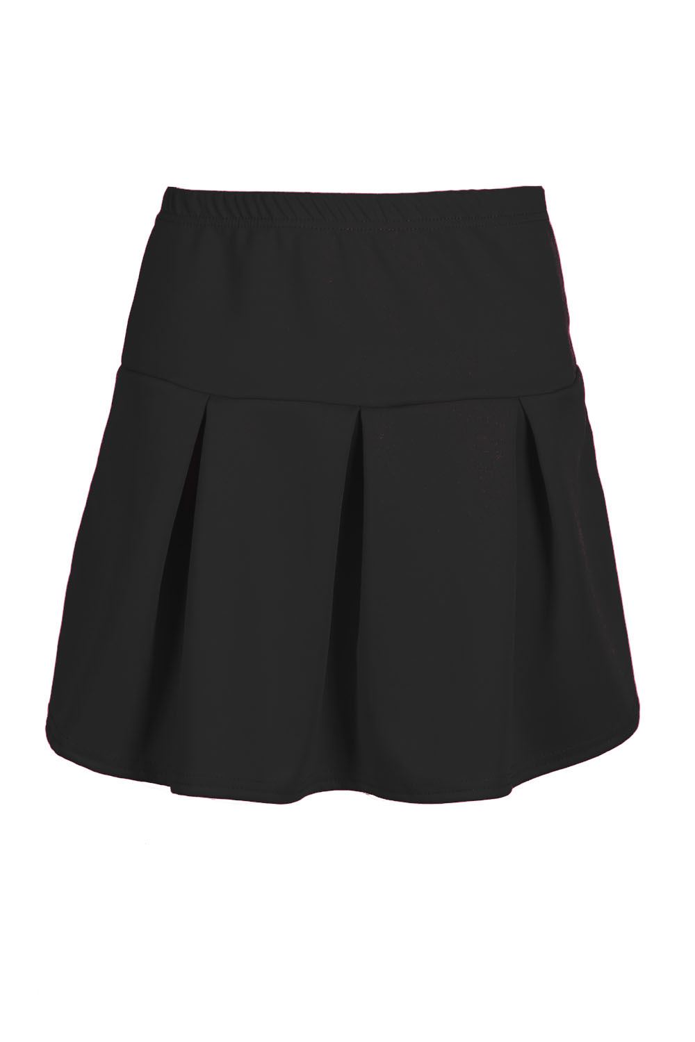 Women Girls High Waist Pleated Stretchy Flared Swing Mini Shorts Skirt Plus Size