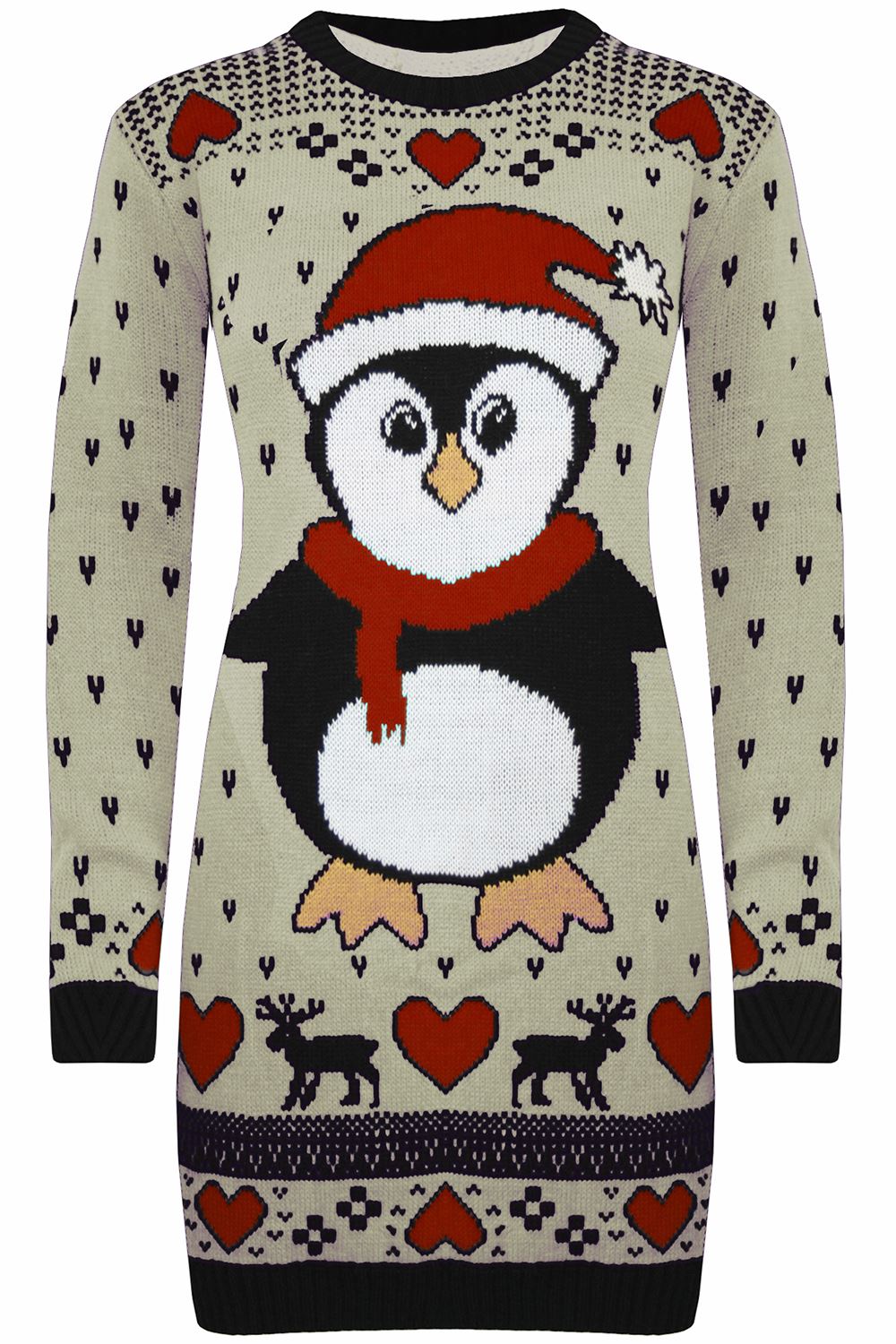 Womens Off the Shoulder Mummy Christmas Pudding Maternity Chunky Knit Mini Dress - Picture 32 of 33