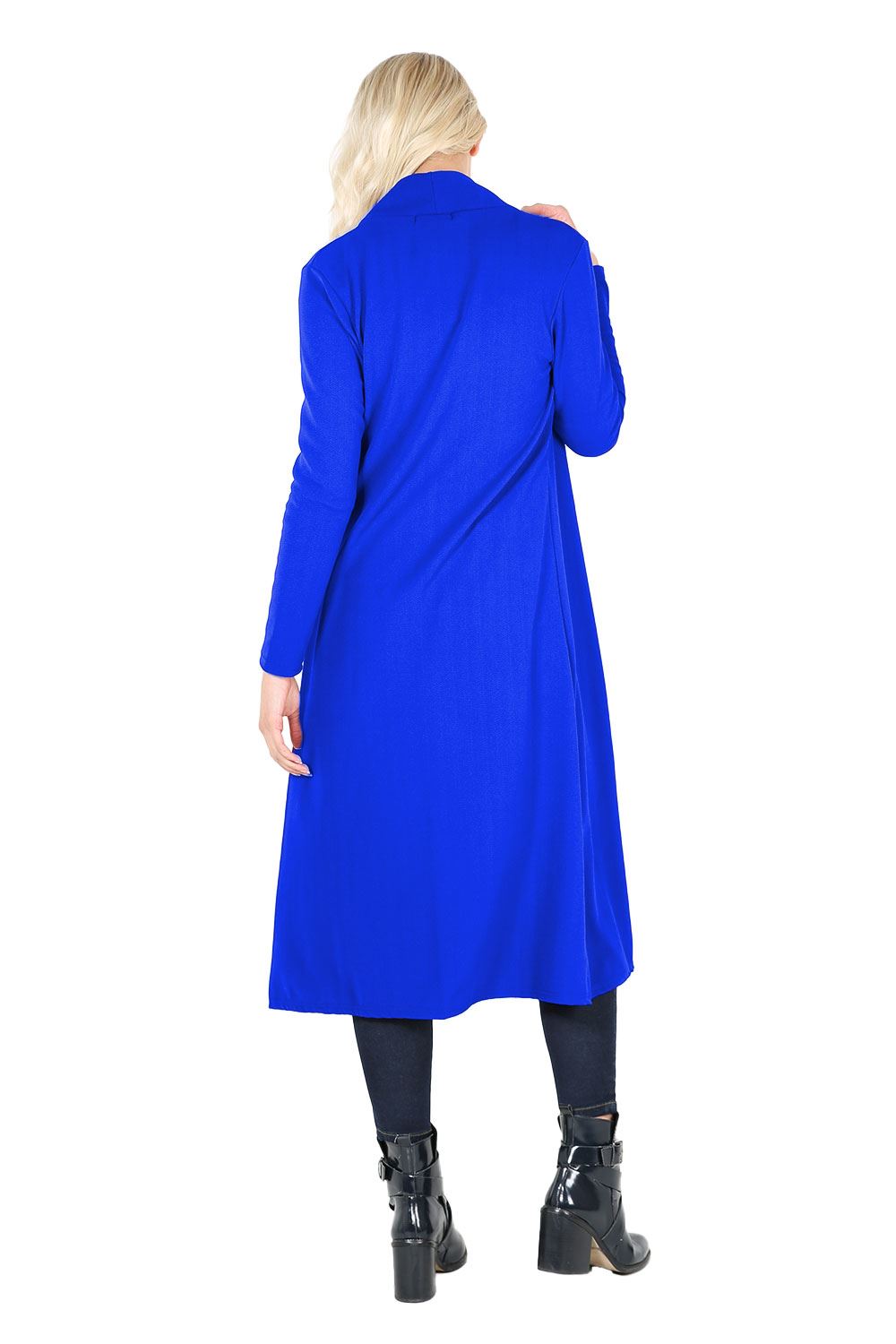 Plain Band Full Sleeves Oversize Baggy Open Front Duster Womens Cardigan - Picture 14 of 51