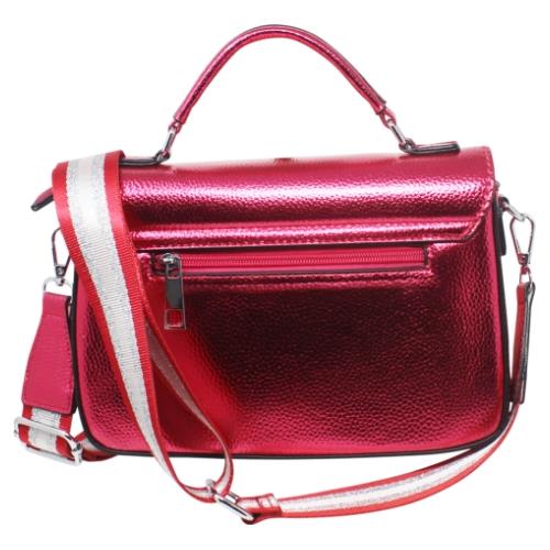 Chic Ladies Metallic Satchel Bag with Adjustable Crossbody Strap, Small Purse - Picture 22 of 32