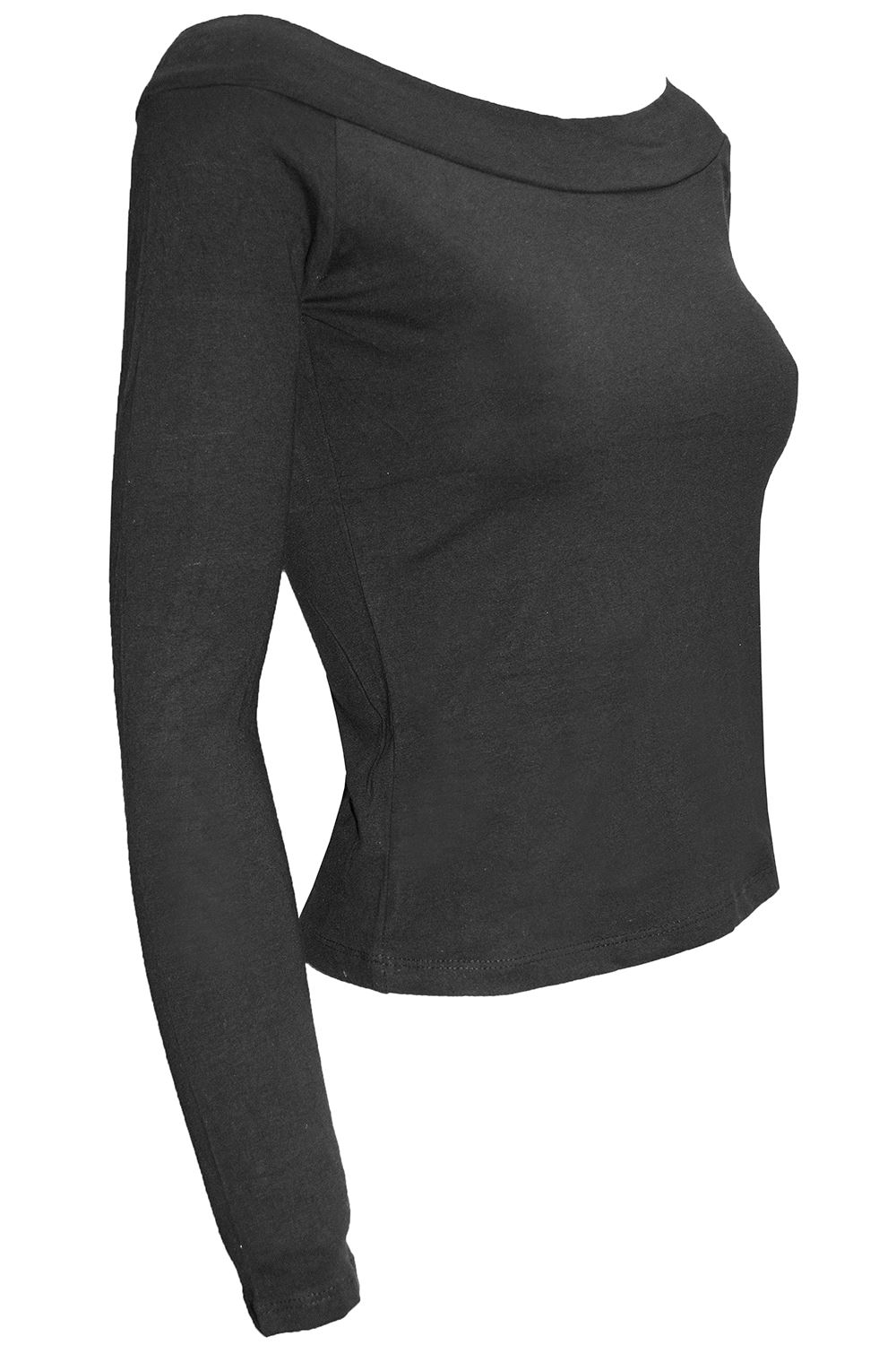 EX PRIMARK Womens Ladies Off Shoulder Bardot Scoop Neck Long Sleeve T