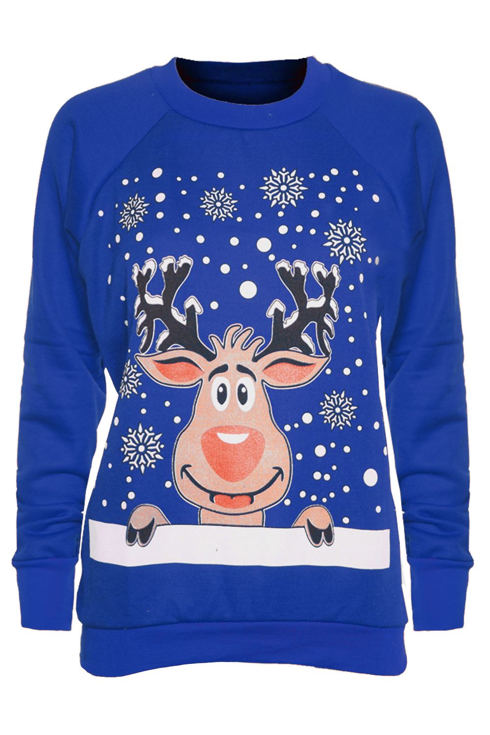 Womens Ladies Long Sleeve Christmas Novelty Reindeer Knit Sweater Sweatshirt Top eBay